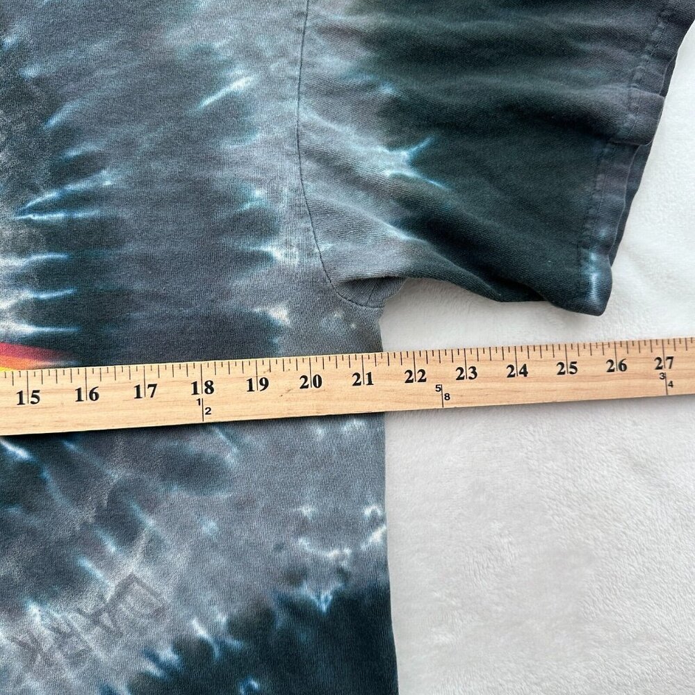 VIntage Pink Floy T Shirt Mens M Gray Tie Dye Dark Side Of The Moon Liquide Blue - Picture 4 of 7